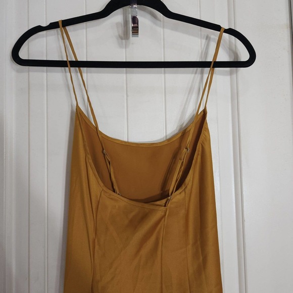 Victorias Secret Collection Womens Slip Dress Gold Satin Midi 80s Y2K Vtg Sz M - Picture 7 of 10